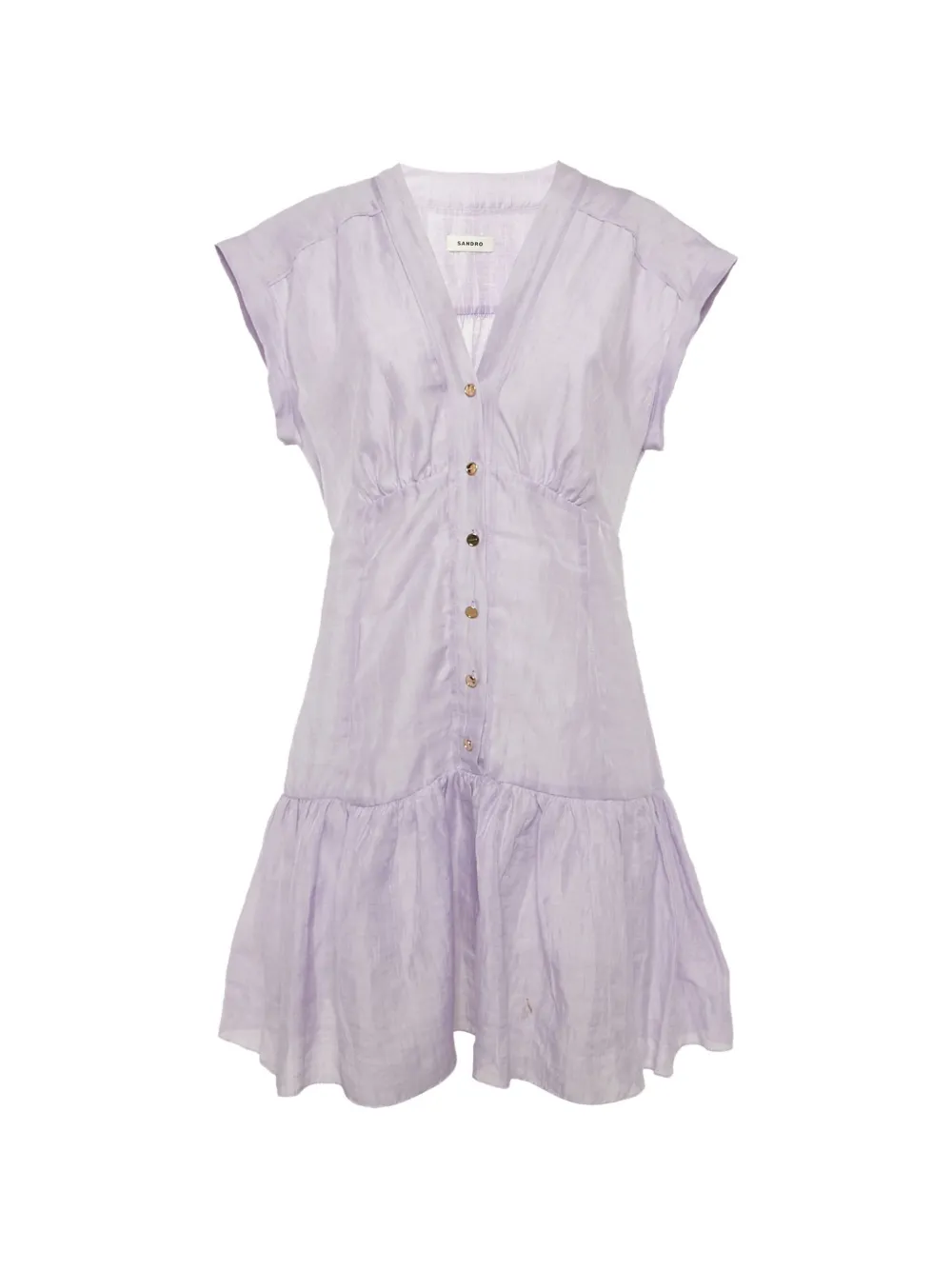 SANDRO V-neck ruffled mini dress - Viola