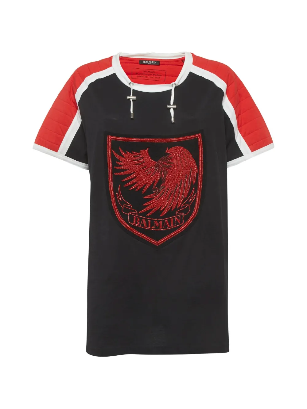 Balmain Pre-Owned embroidered jersey mini dress - Nero