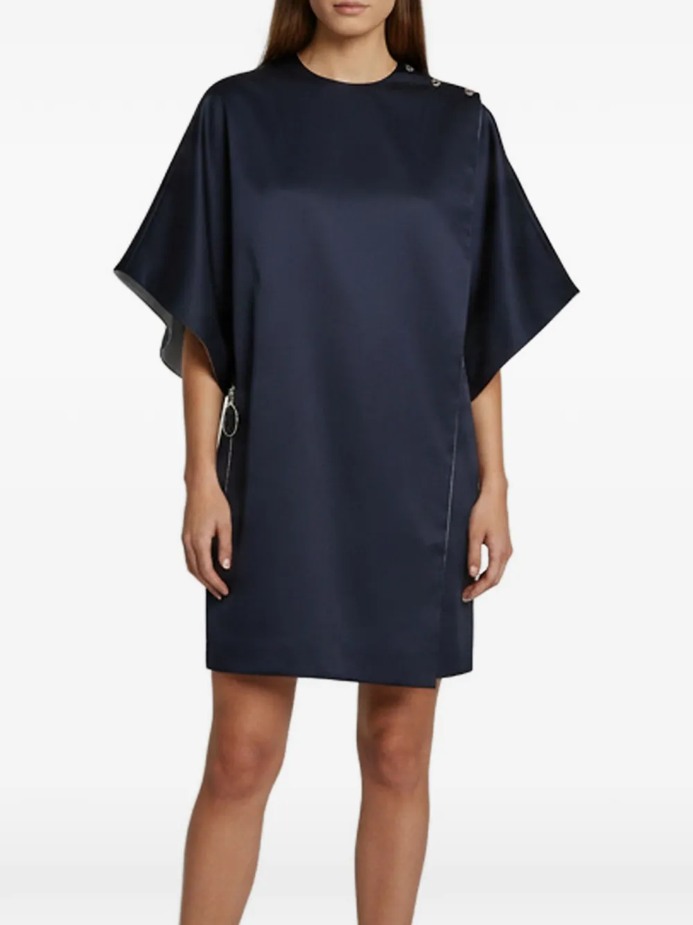 Pre-owned Kenzo Asymmetric Cape Jacket In Blue