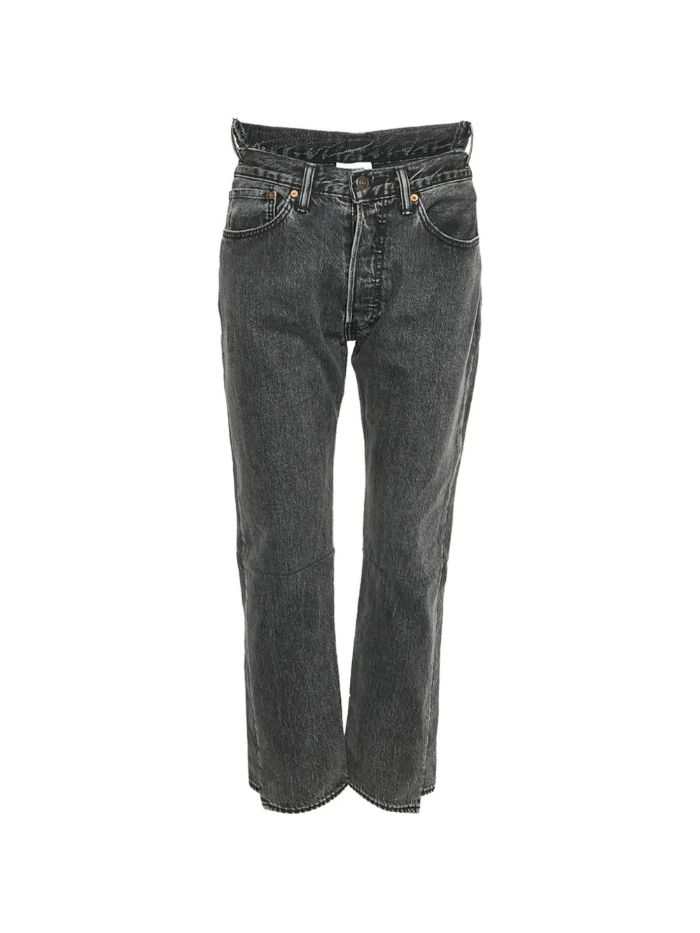 Pre-owned Vetements X Levi's Reworked High-waisted Jeans In Black
