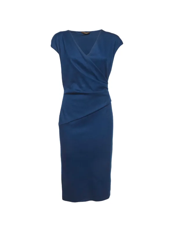 cavalli blue dress Roberto Vintage V-neck Midi | Roberto