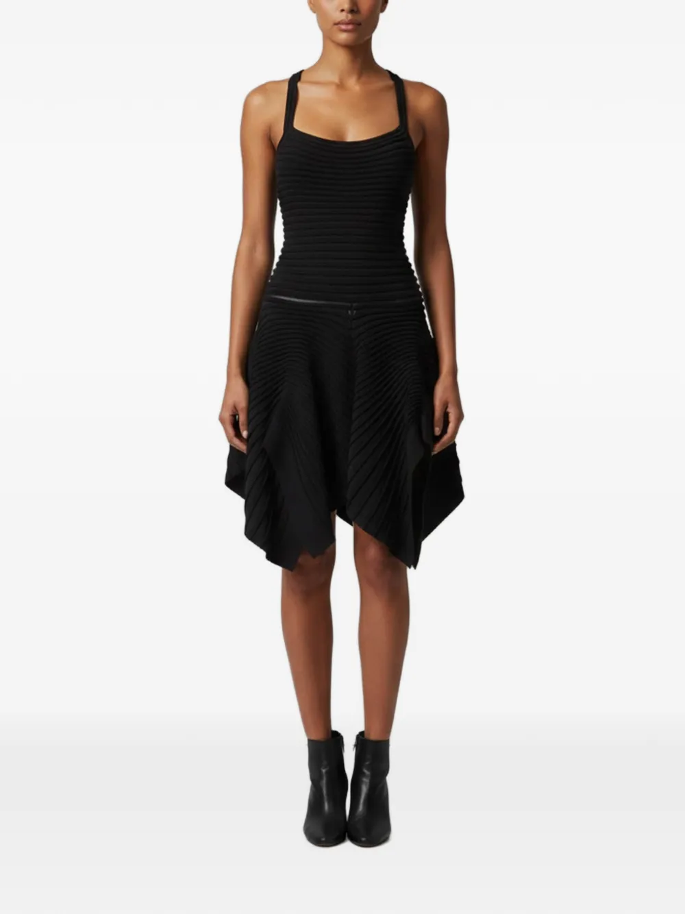 Alaïa Pre-Owned sleeveless asymmetric dress - Black