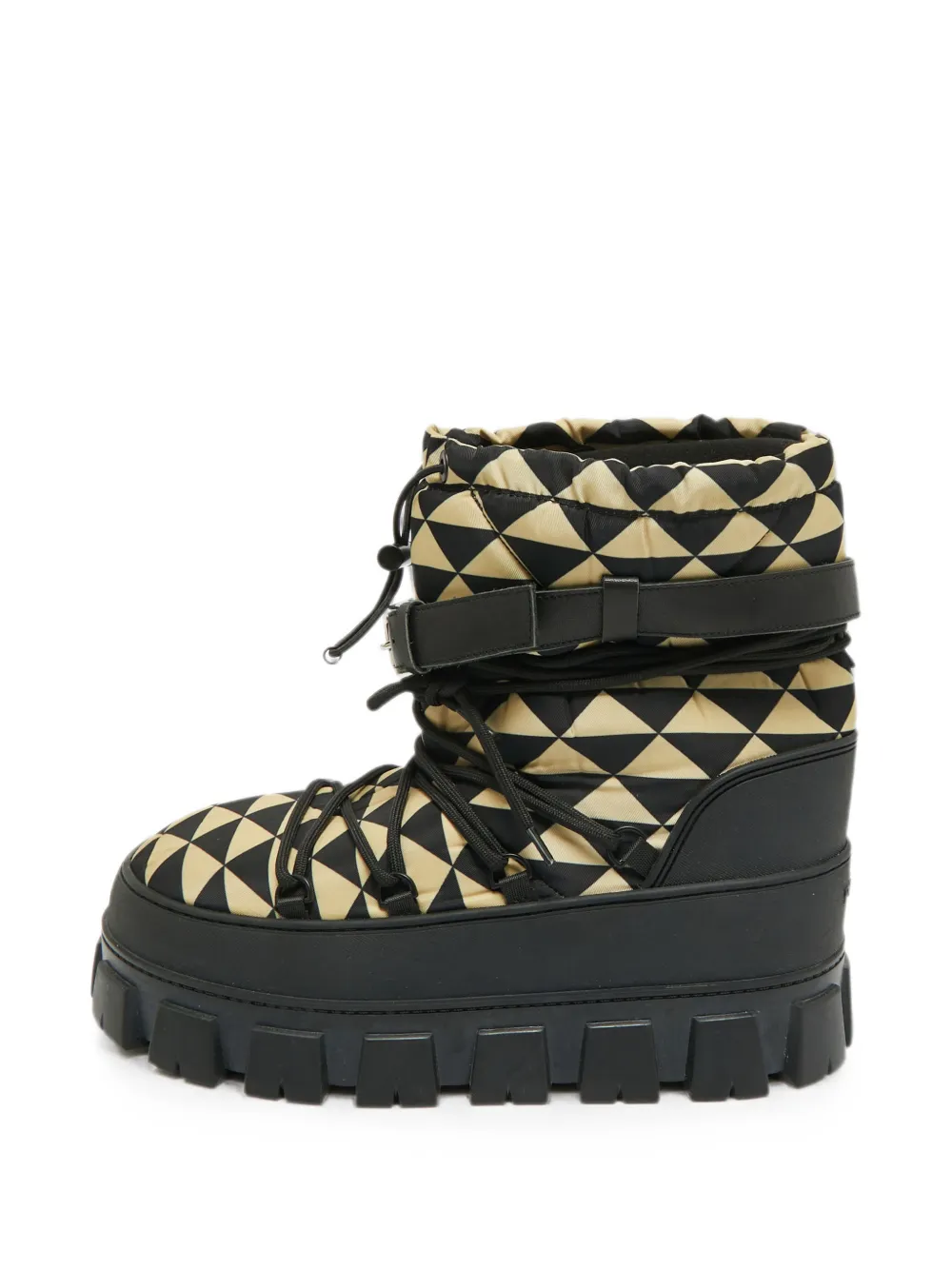 Prada Pre-Owned geometric-print boots - Schwarz