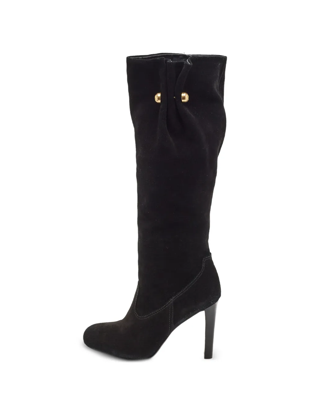 Tory Burch button-detail suede knee-length boots - Nero