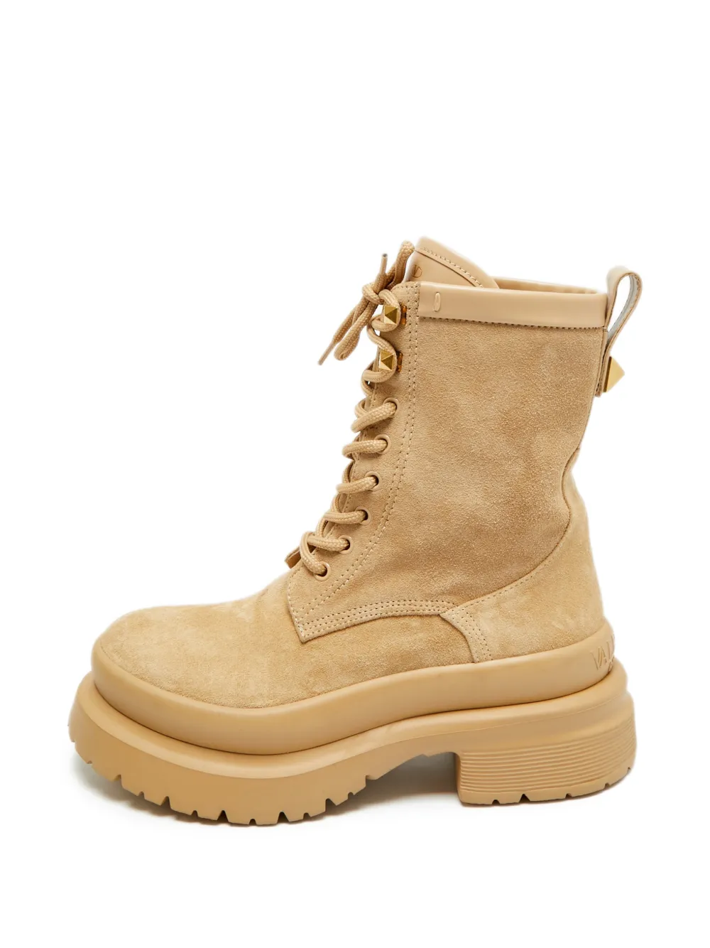 Valentino Garavani Pre-Owned leather combat boots - Toni neutri