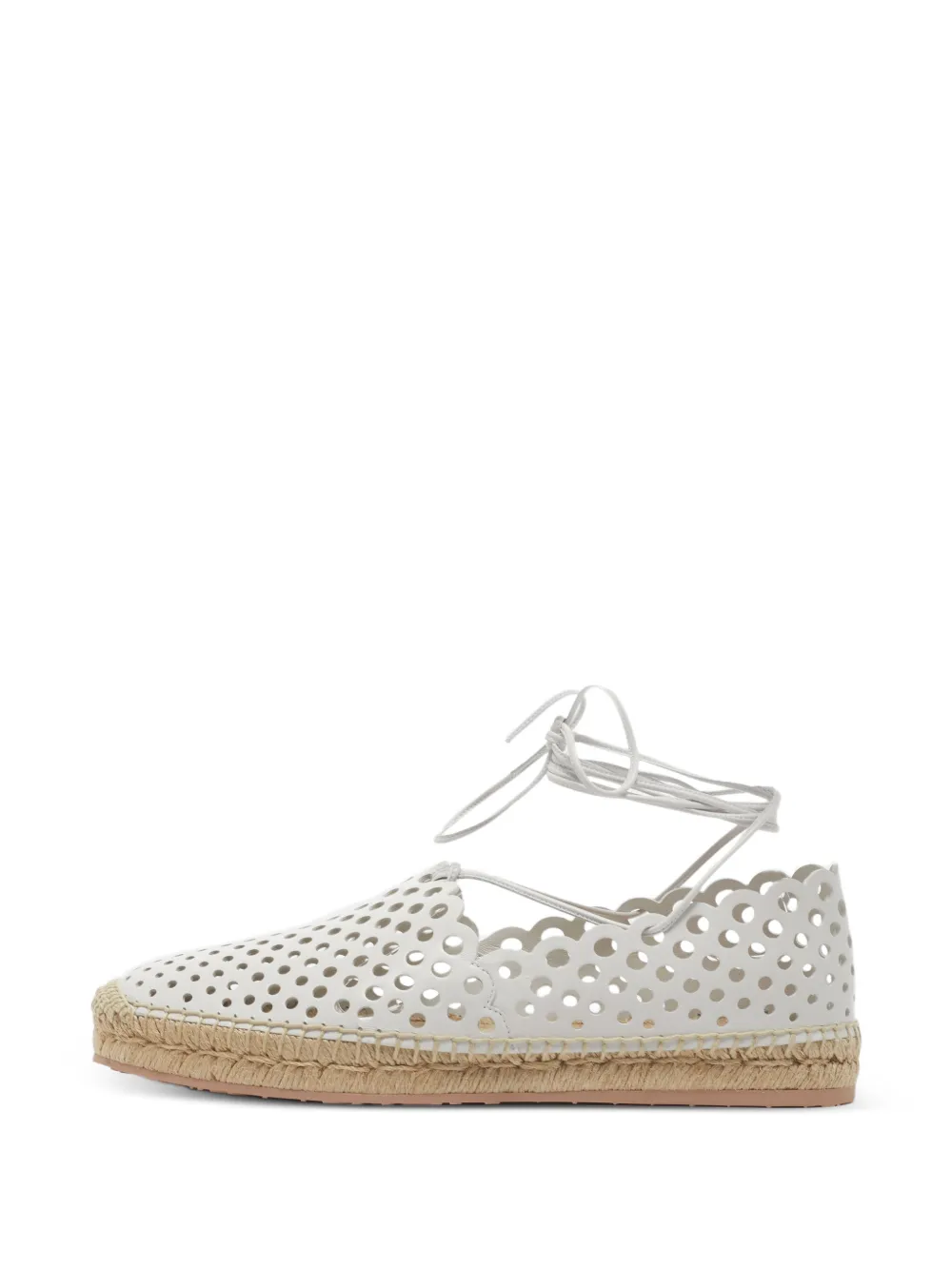Gianvito Rossi Thierry perforated ballet flats - Weiß