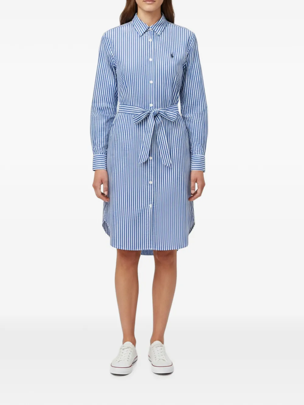 Polo Ralph Lauren Vintage striped belted midi dress - Blu