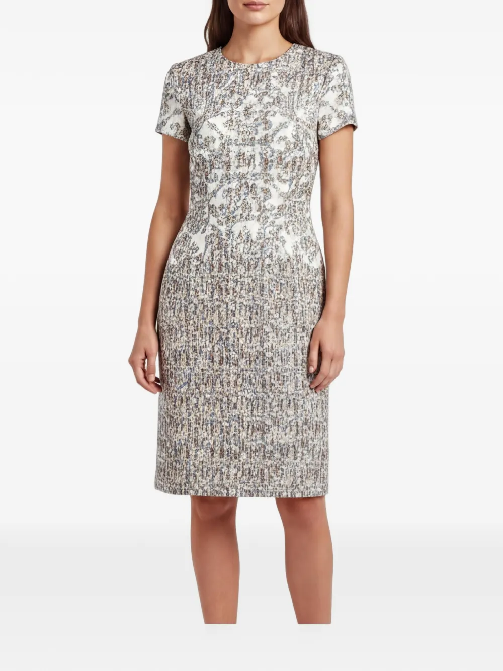 Brunello Cucinelli Dessna printed midi dress - Weiß