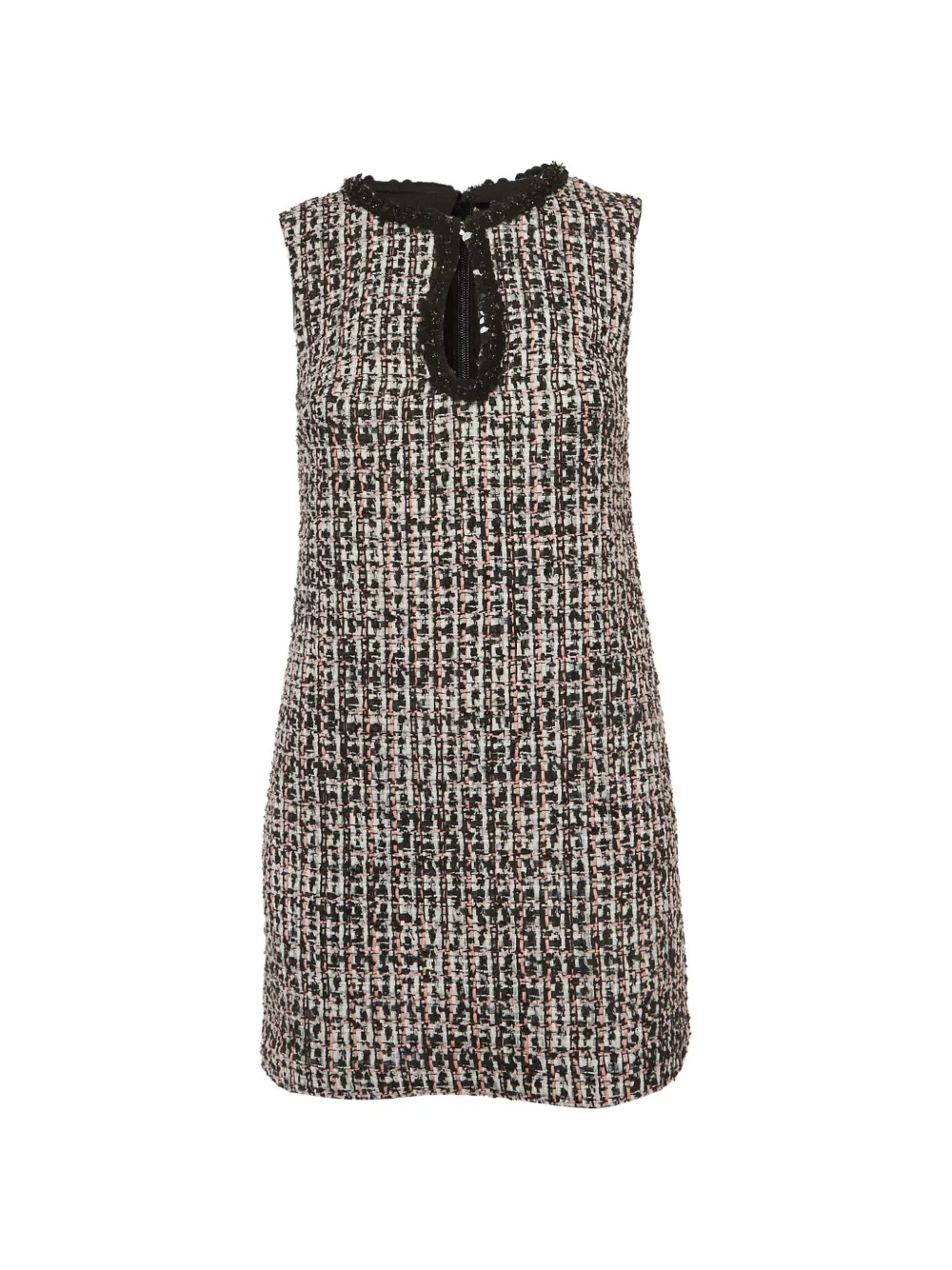 Self-Portrait embellished boucle mini dress - Nero
