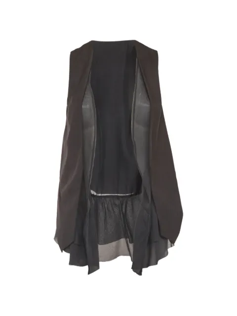 Brunello Cucinelli sleeveless layered-detail jacket
