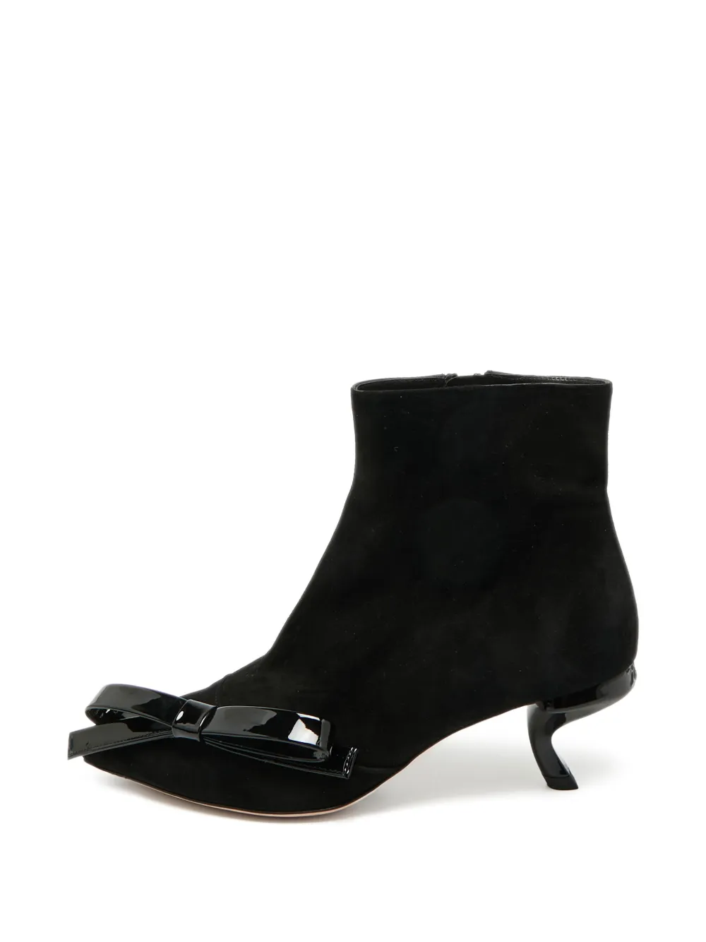 Roger Vivier Vintage bow pointed toe ankle boots - Nero