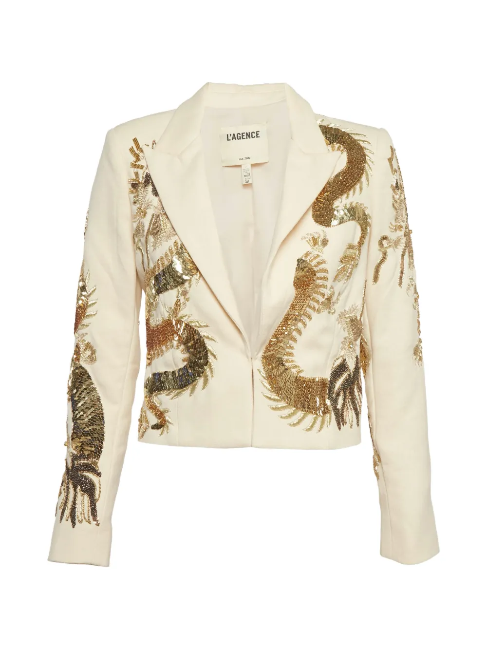 L'Agence Noely sequin dragon blazer - Toni neutri