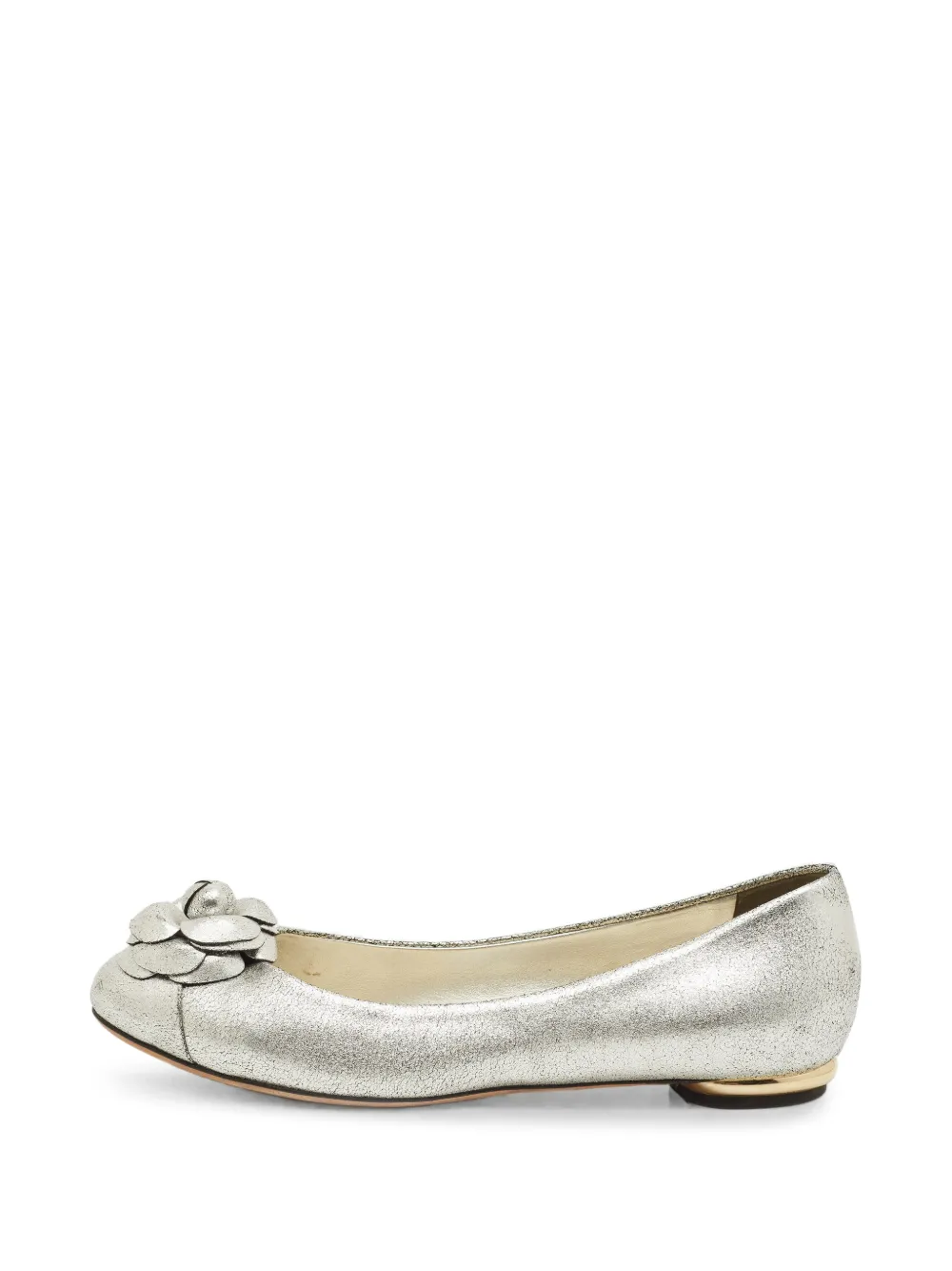 CHANEL Pre-Owned Camelia ballet flats - Argento