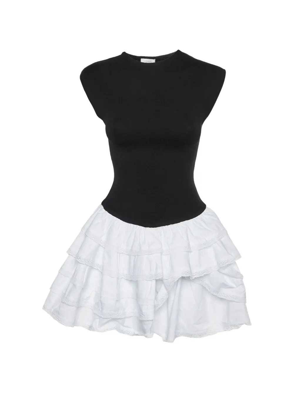 Araminta James Australia ruffle lace-trimmed mini dress - Schwarz