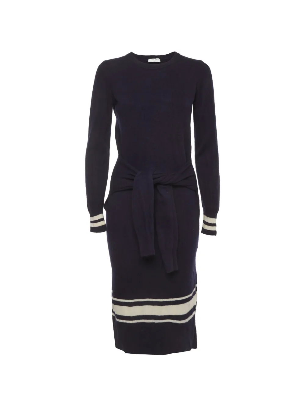 SANDRO striped tie-waist midi dress - Blu