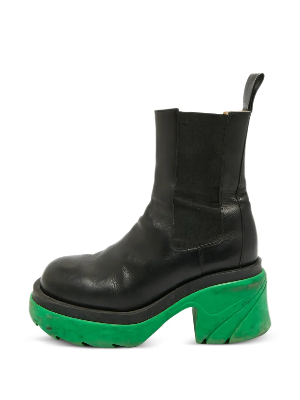 Bottega Veneta Pre-Owned Tire platform Chelsea boots - Nero
