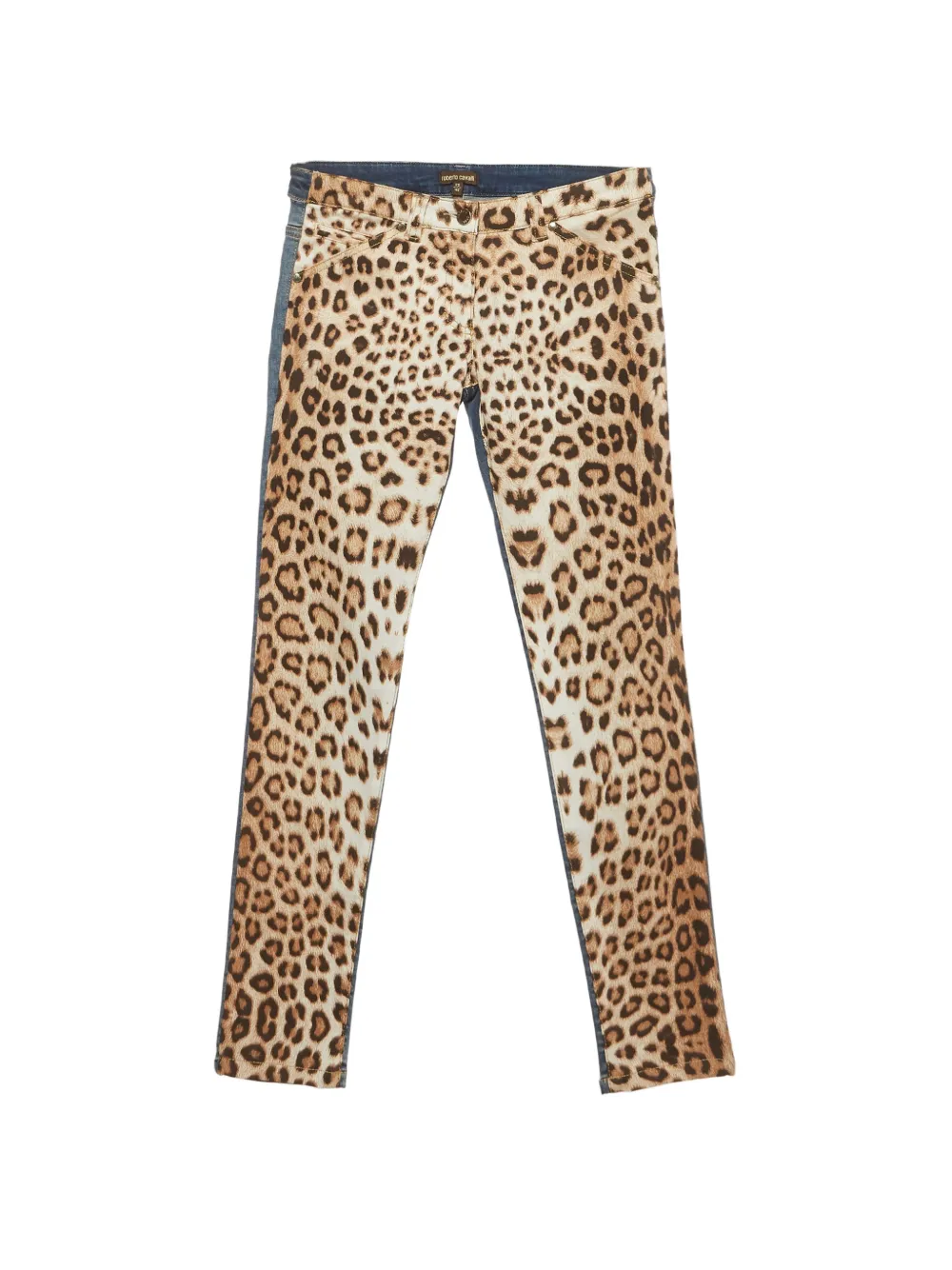 Roberto Cavalli Vintage jean skinny à imprimé léopard - Bleu Roberto Cavalli Vintage jean skinny à imprimé léopard - Bleu