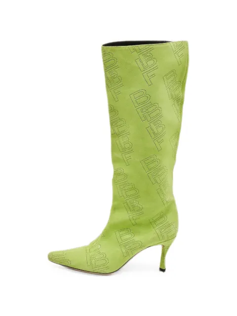BY FAR Stevie perforated knee-length boots