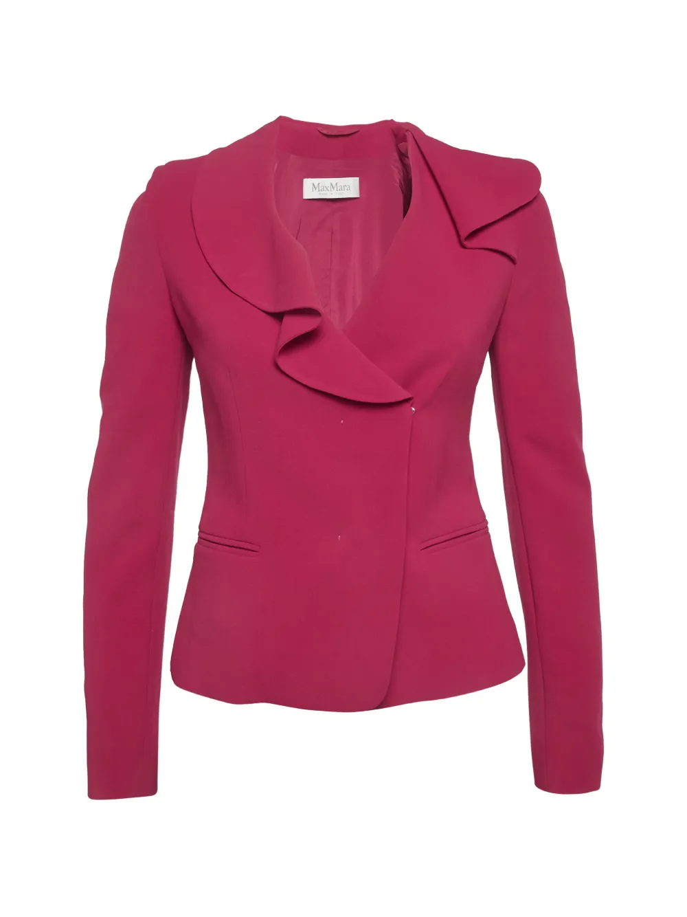 Pre-owned Max Mara Frilled-details Blazer In Pink