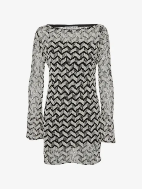 Shona Joy Kleid mit Zickzackmuster