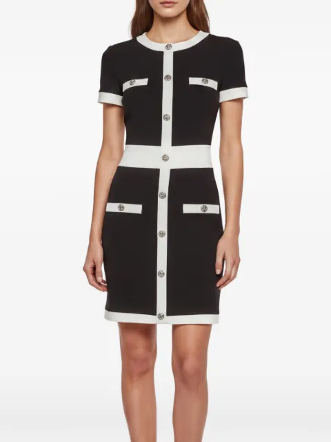 Philipp Plein vestido corto Couture con ribete en contraste