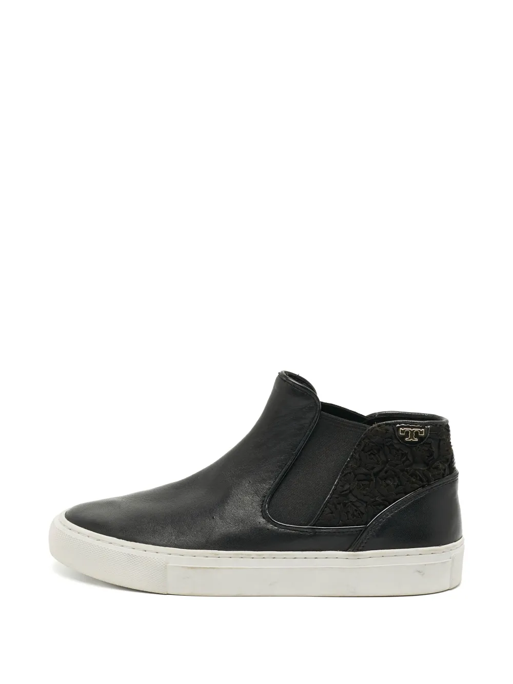Tory Burch floral-patterned leather sneakers - Schwarz