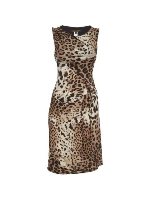 Roberto Cavalli Vintage leopard-print paneled mini dress