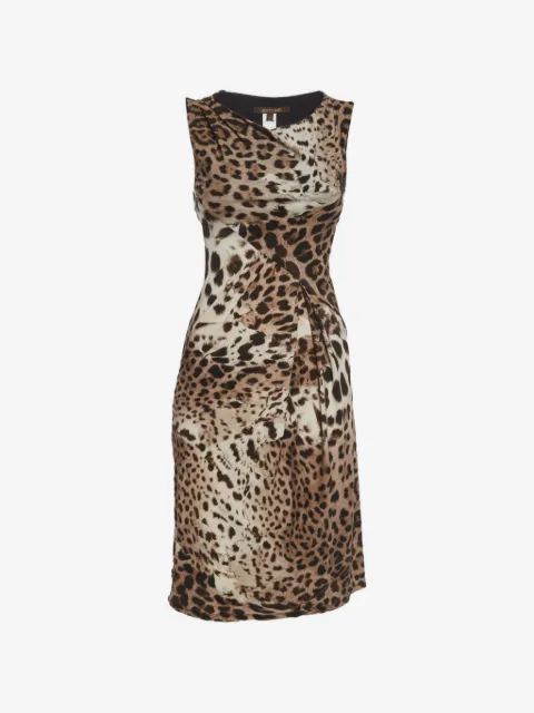 Roberto Cavalli Vintage leopard-print paneled mini dress