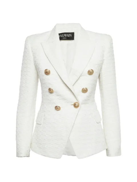 Balmain Pre-Owned double-breasted tweed blazer