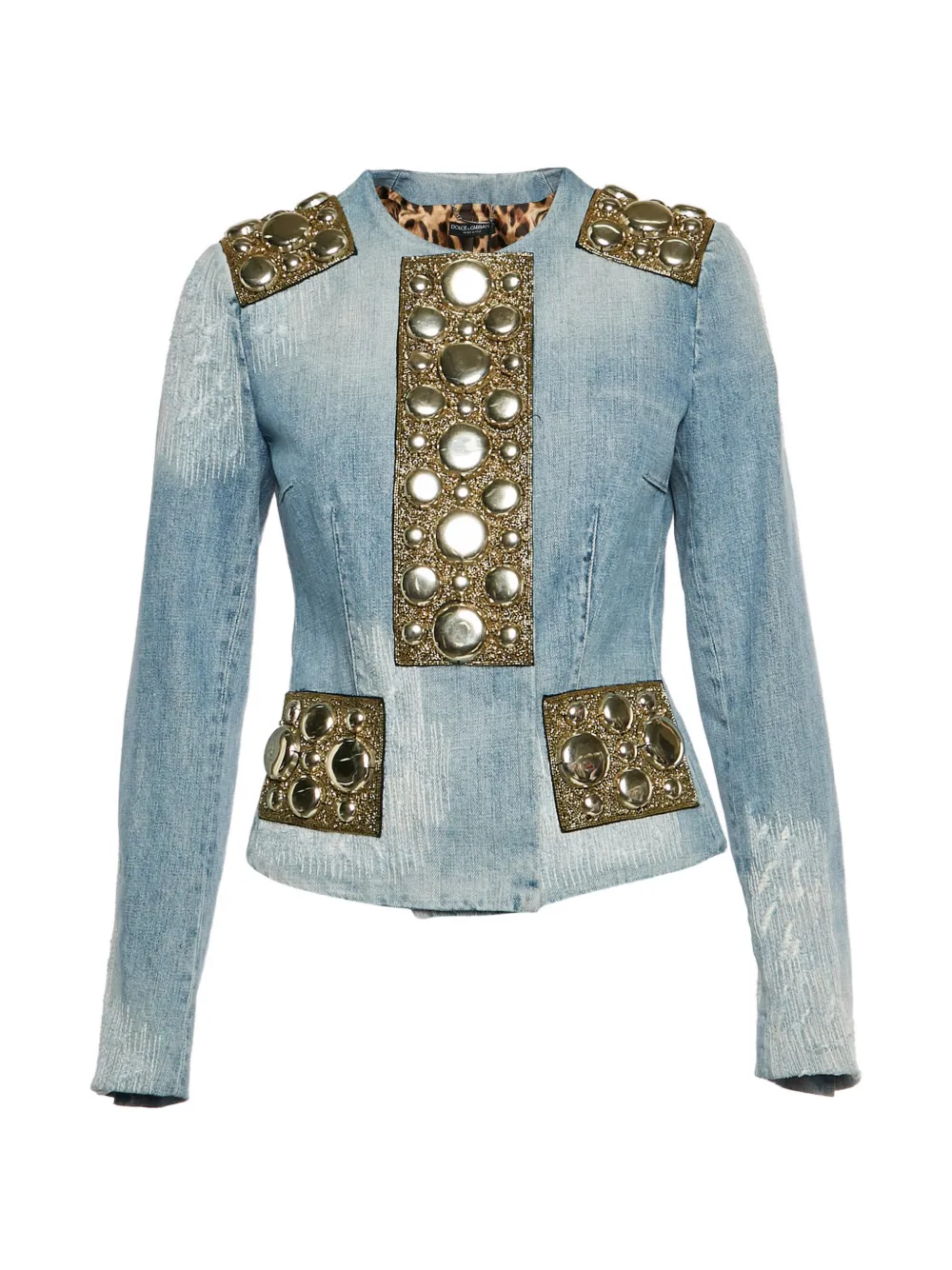 Dolce & Gabbana Pre-Owned Embellished denim jacket - Blu