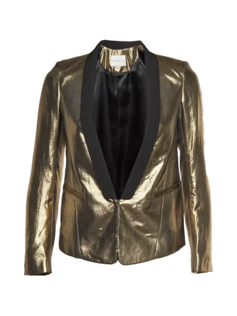 SANDRO asymmetric lamé blazer