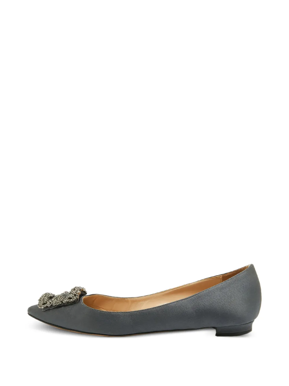Manolo Blahnik Hangisi buckle ballet flats - Grau
