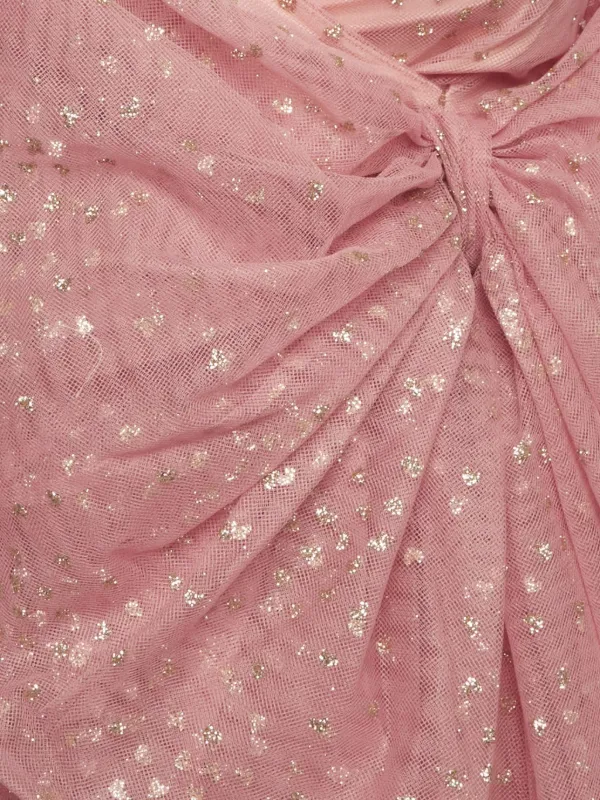 red valentino pink bow dress Red Valentino Dress Baby Pink Volume Maxi Bow Taffetas Frills Size IT42 S M
