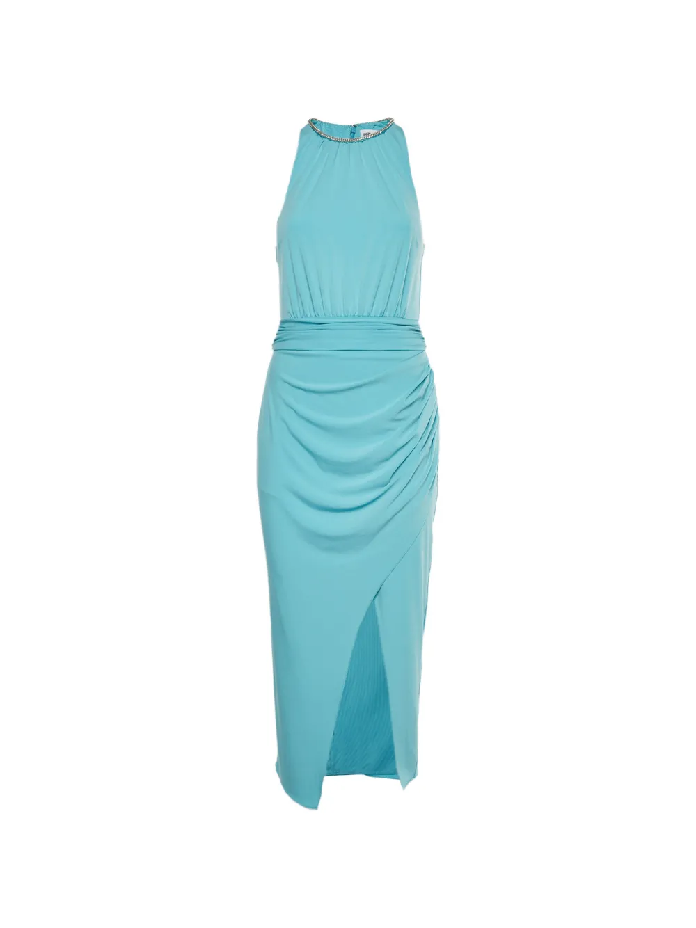 Self-Portrait jersey halter midi dress - Blu