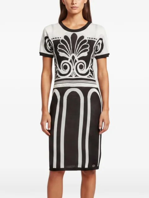 Versace Jeans Couture платье миди с короткими рукавами