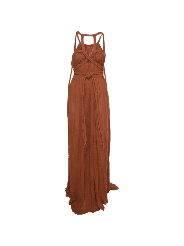 424 Venus Braided Gown | Brown
