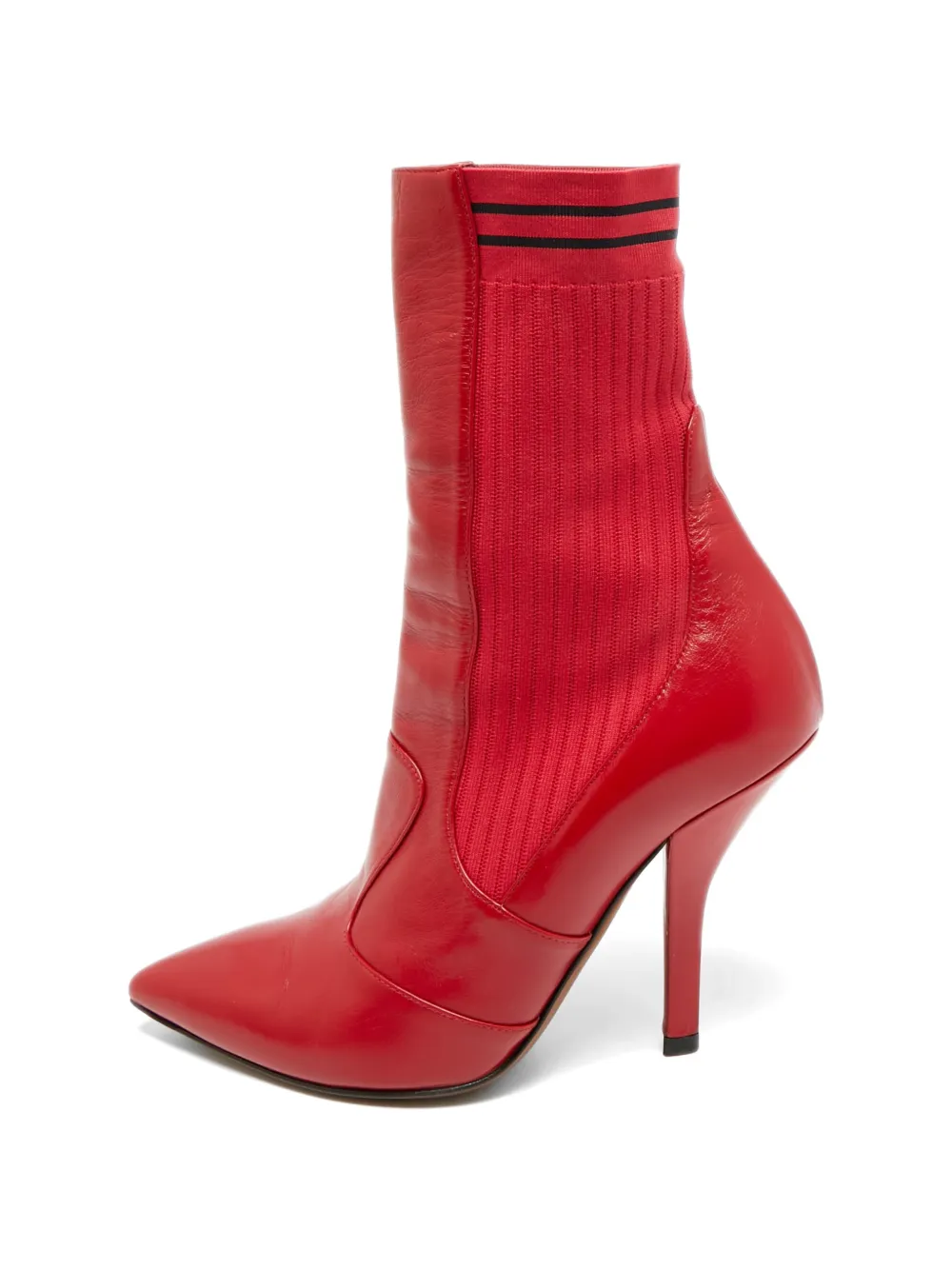 Fendi Pre-Owned Rockoko pointed-toe ankle boots - Rosso