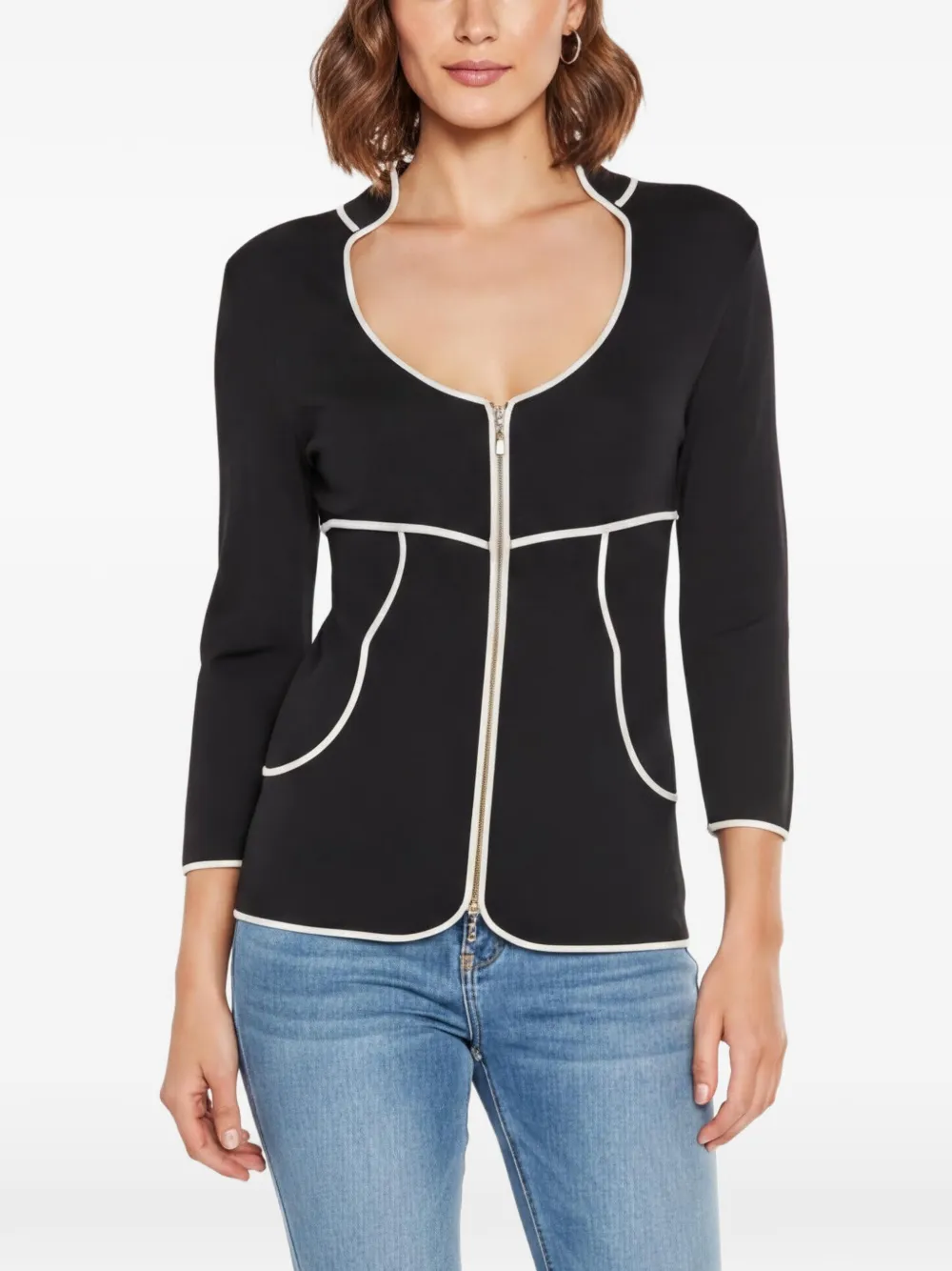 Gucci Pre-Owned zip-up jersey jacket - Nero