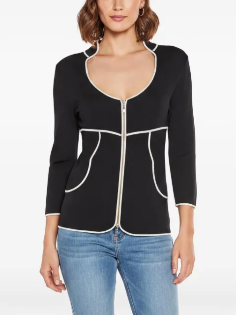 Escada Pre-Owned zip-up jersey blouse