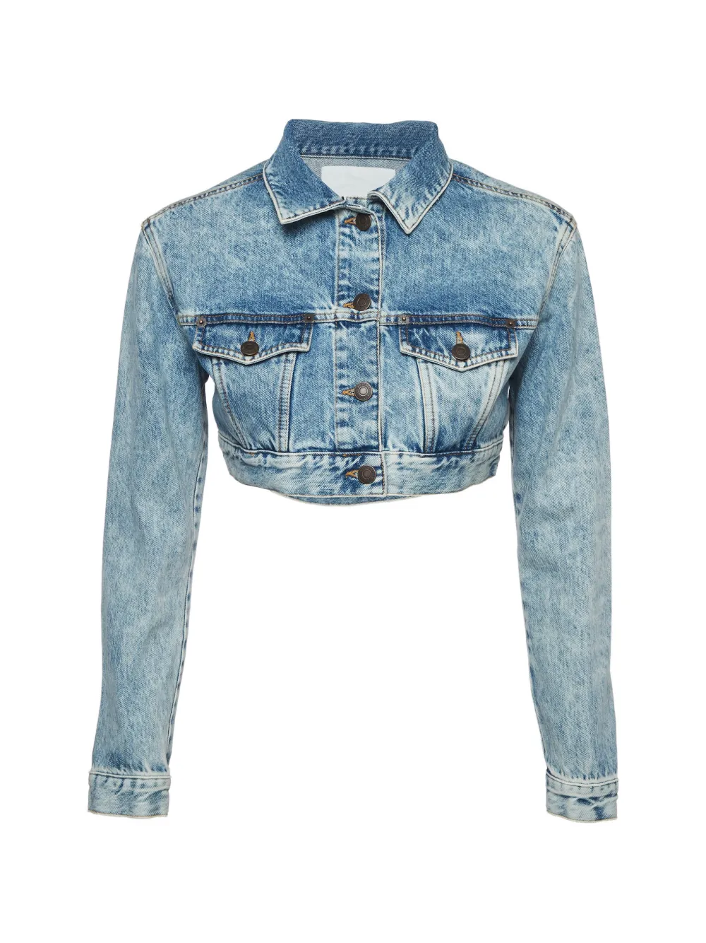 Moschino Pre-Owned x H&M embellished cropped denim jacket - Blu