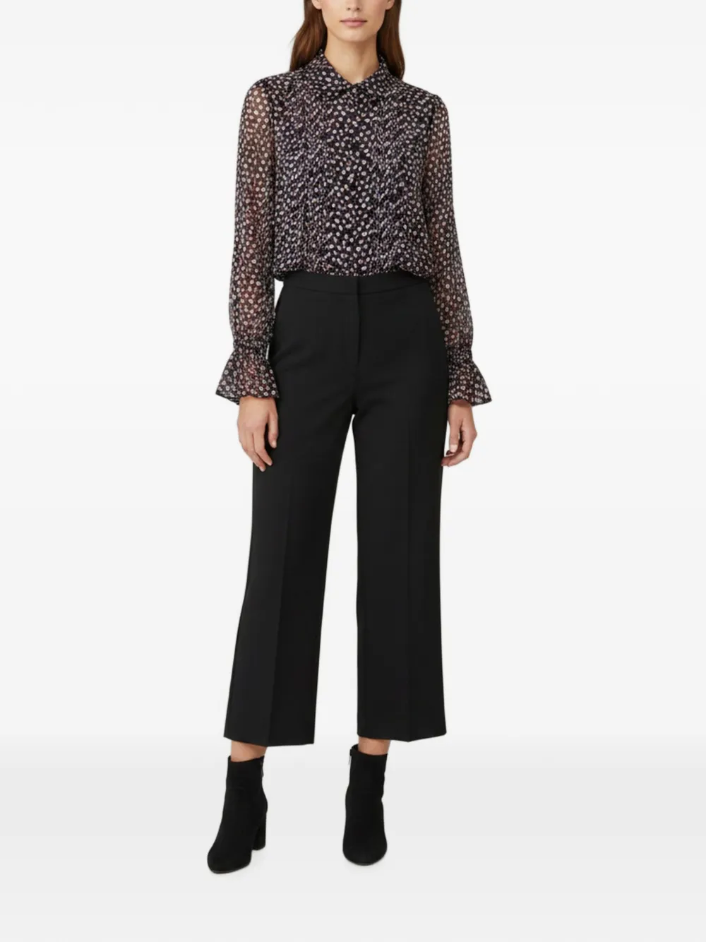 DVF Diane von Furstenberg Langärmeliger Ariella Jumpsuit - Schwarz