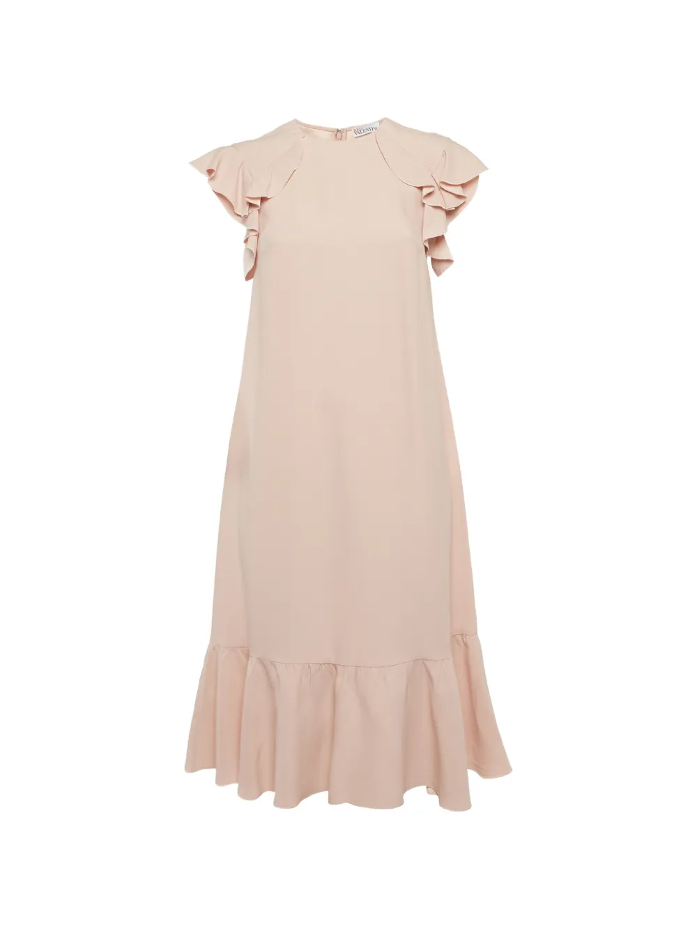 Red Valentino Vintage ruffle-detail mini dress - Toni neutri