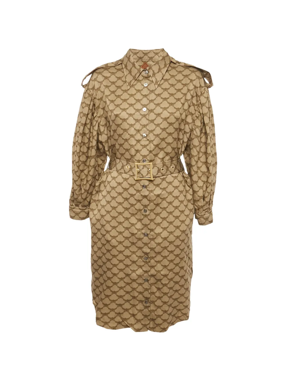 MCM Pre-Owned Monogram belted mini dress - Marrone