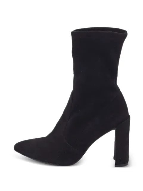 Stuart Weitzman ブロックヒール スエードアンクルブーツ