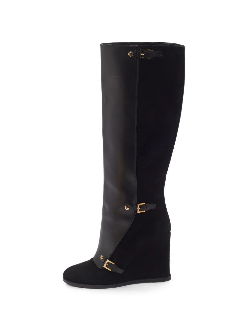 Louis Vuitton Pre-Owned LV-engraved wedge boots - Schwarz