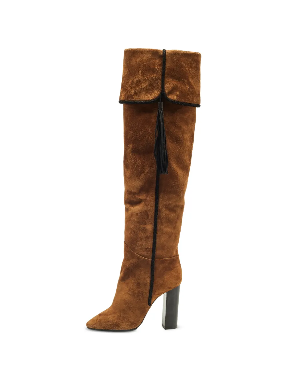 Saint Laurent Pre-Owned Meurice fringe-detail boots - Marrone