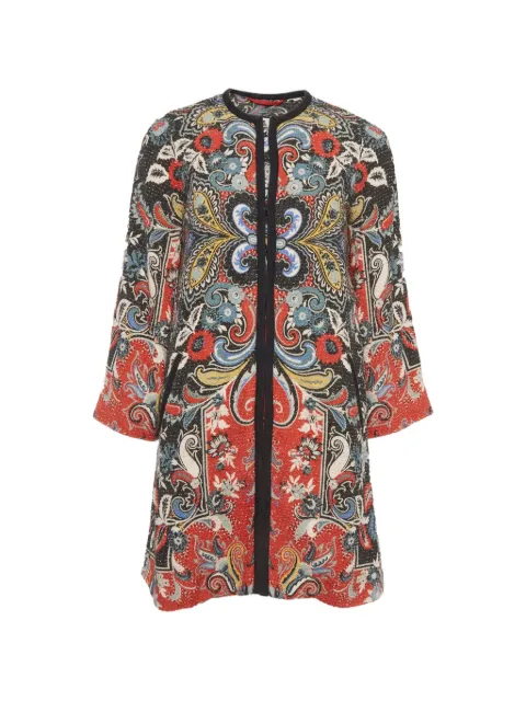 Etro Pre-Owned abrigo de tweed con estampado floral