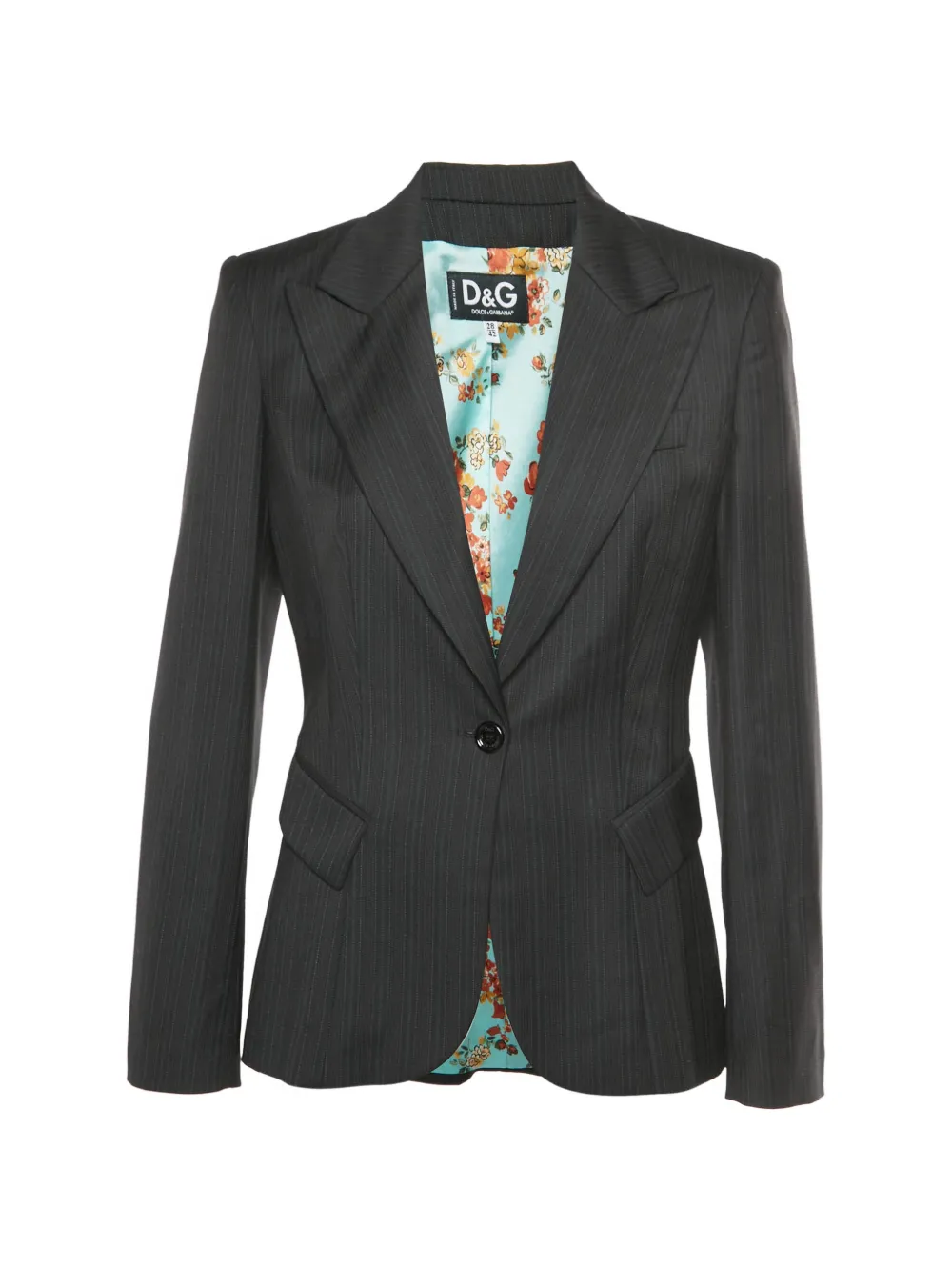 D&G PreOwned pinstripe single-breasted wool-blend blazer - Nero