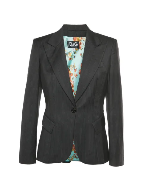 D&G PreOwned pinstripe single-breasted wool-blend blazer