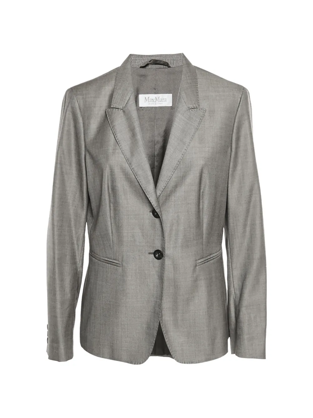 Pre-owned Max Mara Single-breasted Tailored Blazer In Gray